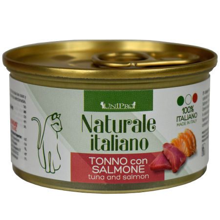 UniPro Unicamente Naturale Italiano karma dla kota 85g tuńczyk z łososiem w sosie własnym - UniPro zdjęcie 2