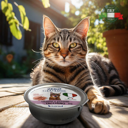 UniPro Unicamente Glutine Zero - bezglutenowa karma dla kota sterylizowanego 85g kawałki indyka w musie - UniPro zdjęcie 2