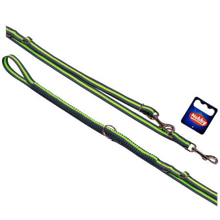 Smycz dla psa Nobby Variado XS-S z amortyzatorem 15mm /2,1- 2,4m regulowana żółta - Nobby zdjęcie 1