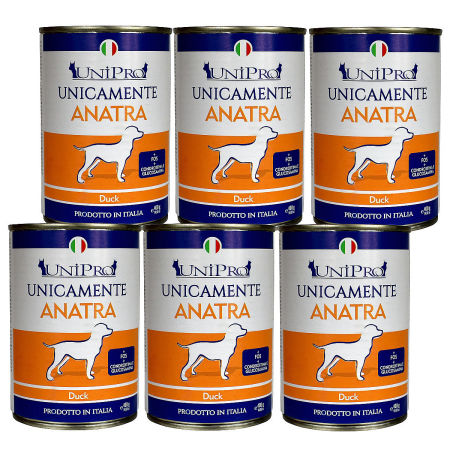 UniPro Unicamente karma dla psa monoproteinowa, monobiałkowa 400g kaczka - 100% mięsa, bez podrobów, dla alergików ZESTAW 6*400g - UniPro zdjęcie 2