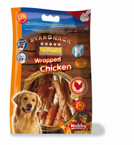 Przysmak dla psa Starsnack Wrapped Chicken Nobby 113g - pałeczki z kurczakiem - Nobby zdjęcie 1