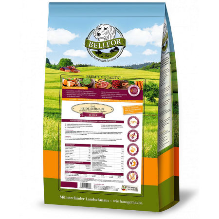 Karma sucha Bellfor Heide Schmaus Mini 2,5kg " Uczta z łąk " - bezzbożowa / ekstrudowana / 70%  białka z jagnięciny i dziko żyjącego królika / małe rasy   - Bellfor zdjęcie 1