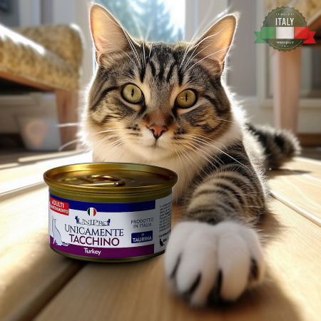 UniPro Unicamente karma dla kota dorosłego monoproteinowa, monobiałkowa 85g indyk - 100% mięsa, bez podrobów, dla alergików - UniPro zdjęcie 2