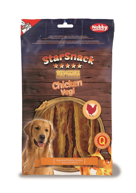 Przysmak dla psa Starsnack Chicken Vegi Barbecue Nobby 113g - z kurczakiem i warzywami - Nobby zdjęcie 1