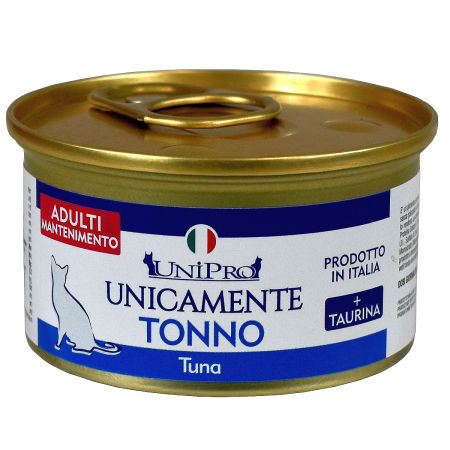 UniPro Unicamente karma dla kota dorosłego monoproteinowa, monobiałkowa 85g tuńczyk - 100% mięsa, bez podrobów, dla alergików - UniPro zdjęcie 1