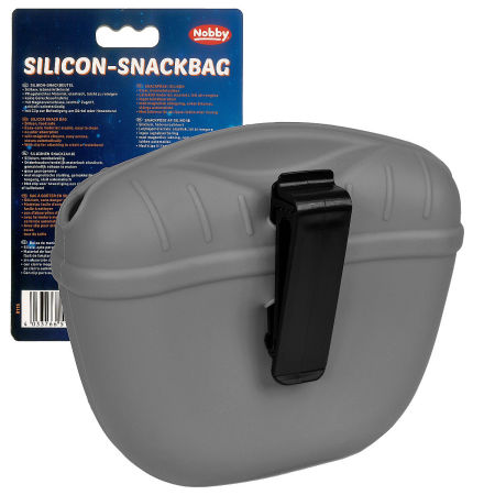 Silikonowa torebka - pojemnik na przysmaki dla psa lub kota Nobby w kolorze szarym - Nobby zdjęcie 4