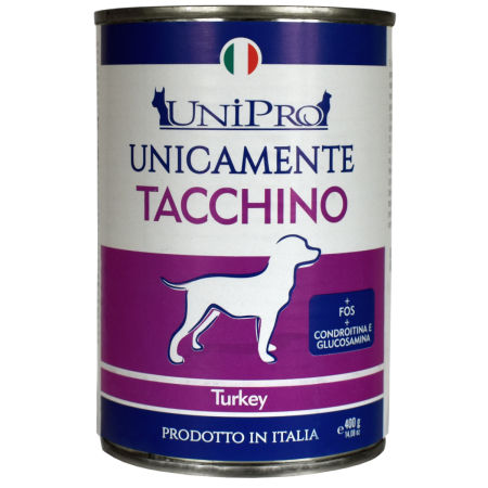 UniPro Unicamente karma dla psa monoproteinowa, monobiałkowa 400g indyk - 100% mięsa, bez podrobów, dla alergików - UniPro zdjęcie 2