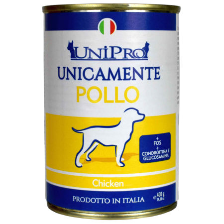 UniPro Unicamente karma dla psa monoproteinowa, monobiałkowa 400g kurczak - 100% mięsa, bez podrobów, dla alergików - UniPro zdjęcie 2