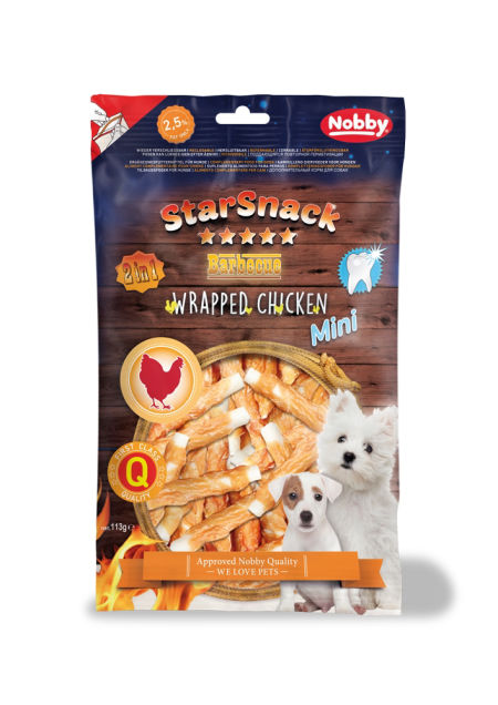 Przysmak dla psa Starsnack Wrapped Chicken Nobby 113g - mini pałeczki z kurczakim dla małych psów - Nobby zdjęcie 1
