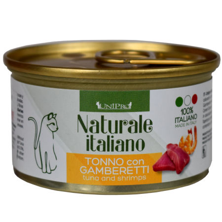UniPro Unicamente Naturale Italiano karma dla kota 85g tuńczyk z krewetkami w sosie własnym - UniPro zdjęcie 2