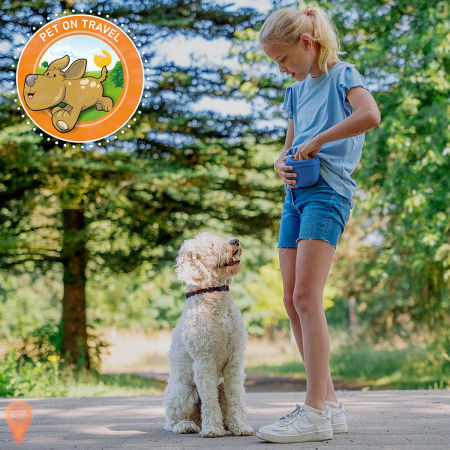 Silikonowa torebka - pojemnik na przysmaki dla psa lub kota Nobby w kolorze jasnoniebieskim - Nobby zdjęcie 2