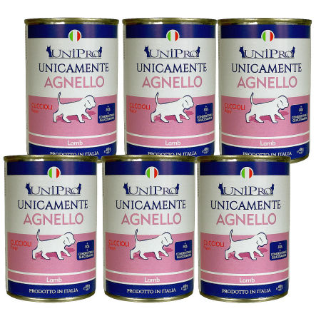 UniPro Unicamente karma dla psa szczeniaka monoproteinowa, monobiałkowa 400g jagnięcina - 100% mięsa, bez podrobów, dla alergików ZESTAW 6*400g - UniPro zdjęcie 2