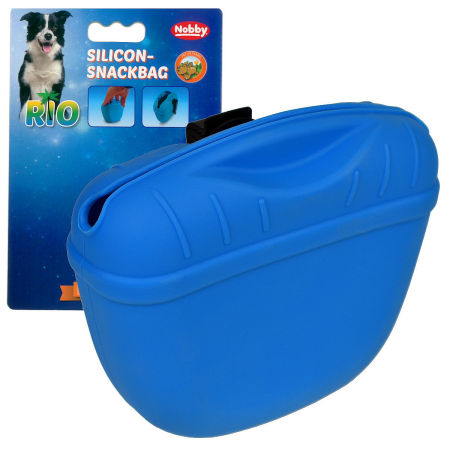 Silikonowa torebka - pojemnik na przysmaki dla psa lub kota Nobby w kolorze jasnoniebieskim - Nobby zdjęcie 1