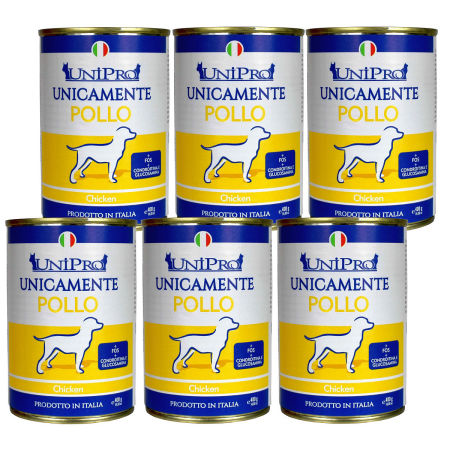 UniPro Unicamente karma dla psa monoproteinowa, monobiałkowa 400g kurczak - 100% mięsa, bez podrobów, dla alergików ZESTAW 6*400g - UniPro zdjęcie 2