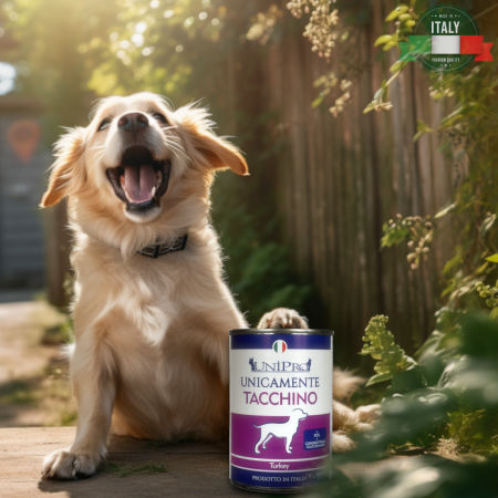 UniPro Unicamente karma dla psa monoproteinowa, monobiałkowa 400g indyk - 100% mięsa, bez podrobów, dla alergików ZESTAW 6*400g - UniPro zdjęcie 1