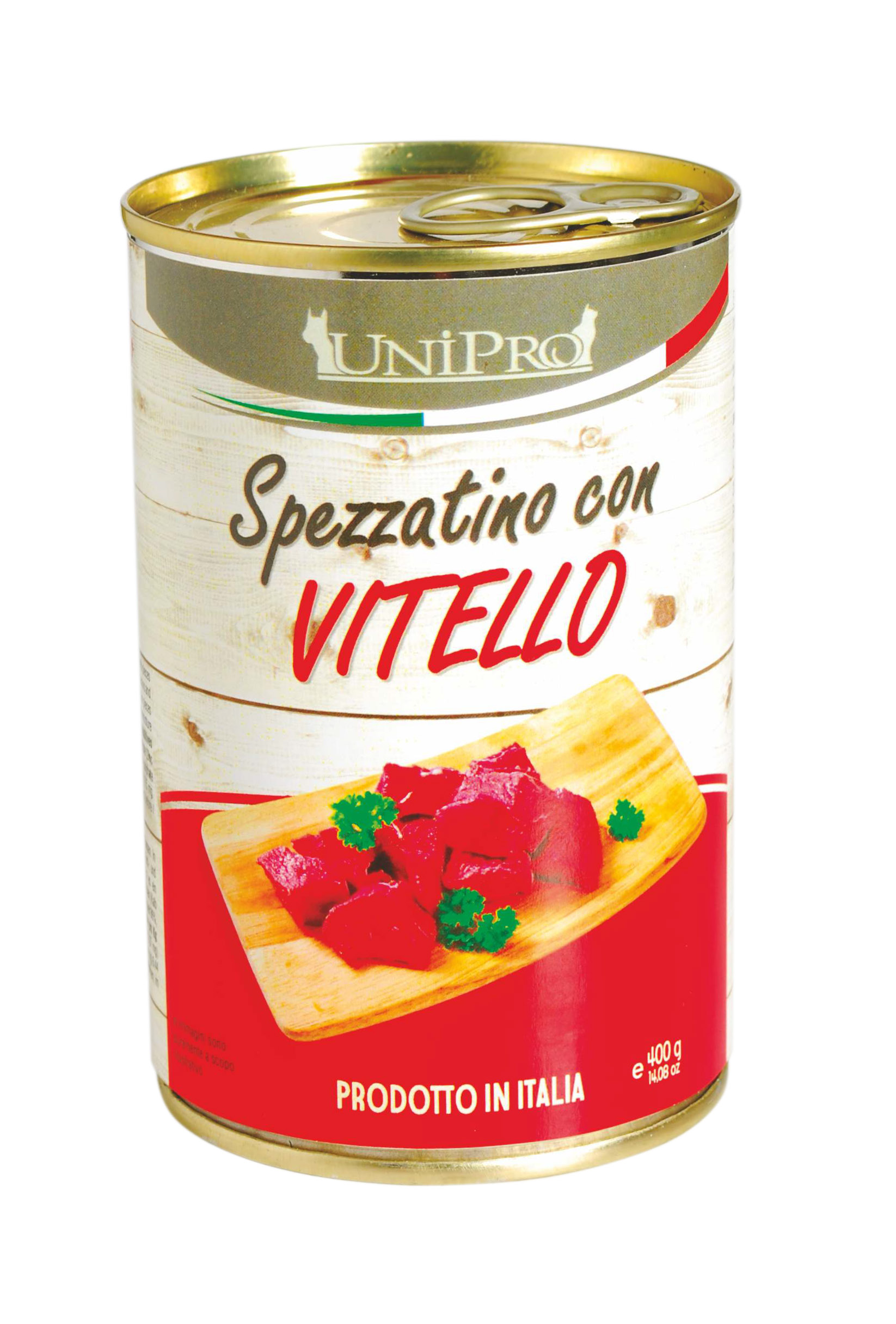 UniPro Spezzatino karma dla psa 400g mięsne kawałki z cielęciną w galarecie - 100% mięsa - UniPro zdjęcie 1